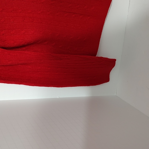 Cherry Red East 5th V Neck Cardigan Sweater sz Large - XL - Picture 7 of 7